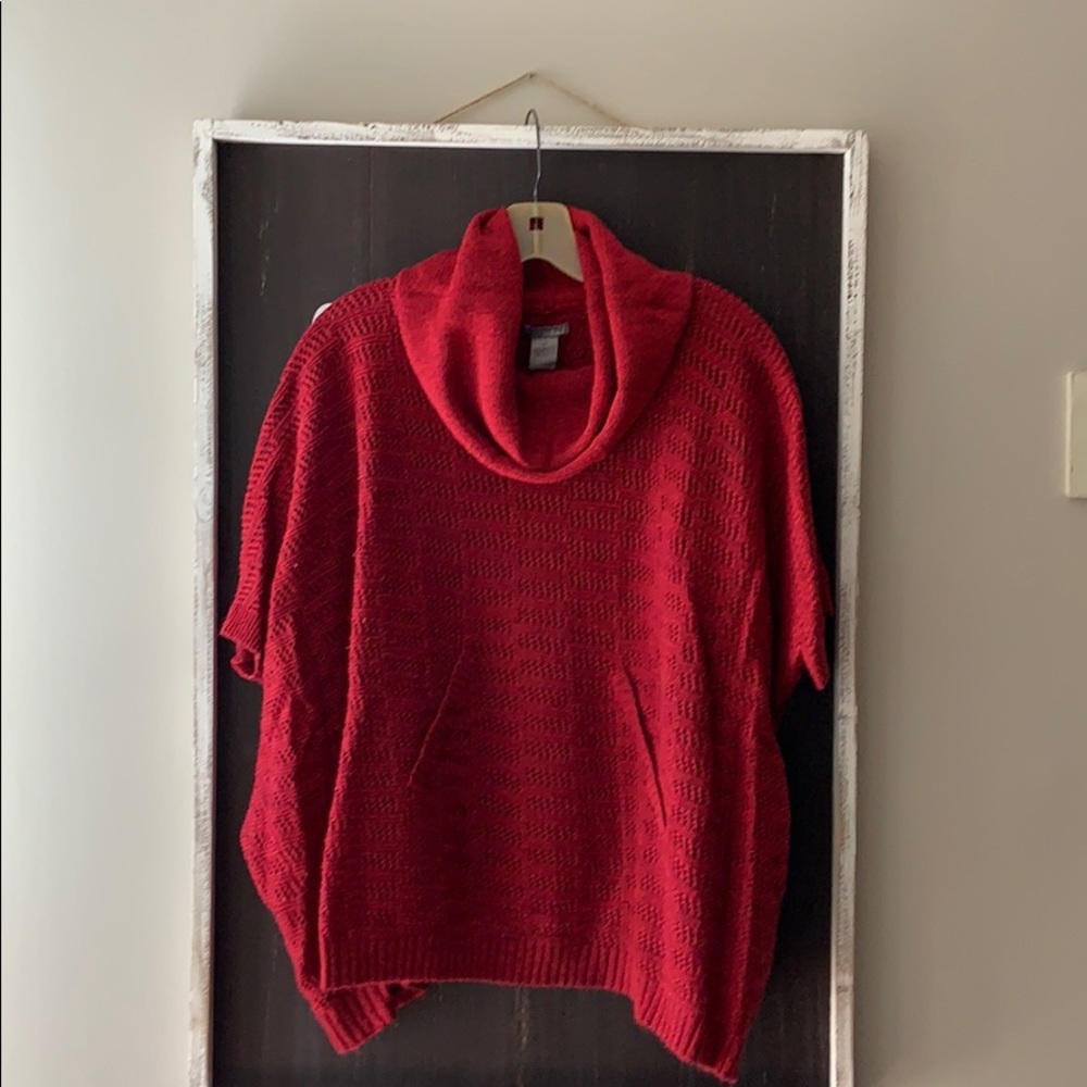 Cowl neck poncho